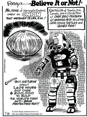Ripley's Believe It or Not on Tuesday July 16, 2002 Comic Strip