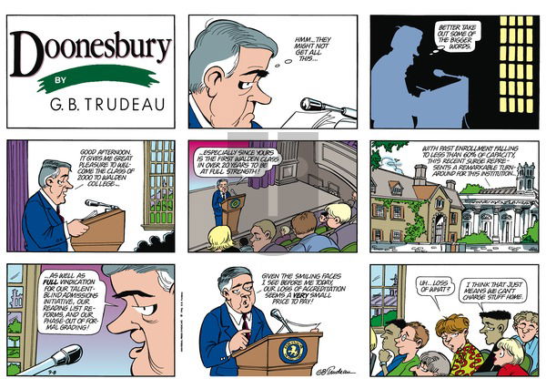 Doonesbury on Sunday September 8, 1996 Comic Strip
