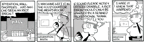 Drabble on Saturday January 12, 2002 Comic Strip