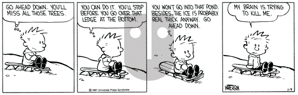 Calvin and Hobbes on Friday January 9, 1987 Comic Strip