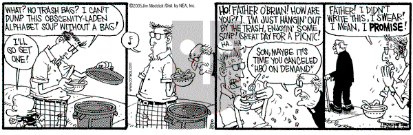 Monty on Thursday August 18, 2005 Comic Strip