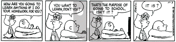 Peanuts on Saturday November 3, 1984 Comic Strip