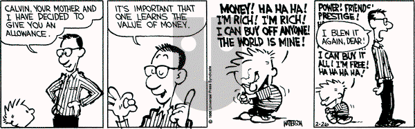 Calvin and Hobbes on Wednesday February 26, 1986 Comic Strip
