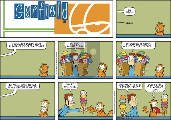 Garfield - Sunday September 29, 2024 Comic Strip