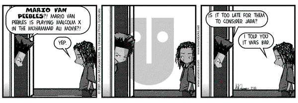 The Boondocks on Friday July 6, 2001 Comic Strip