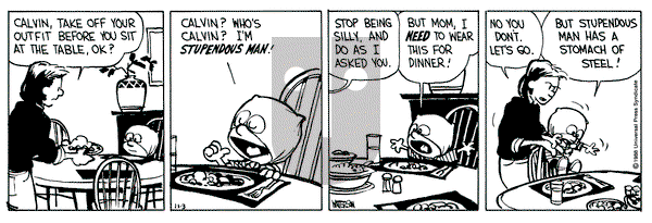 Calvin and Hobbes on Thursday November 3, 1988 Comic Strip