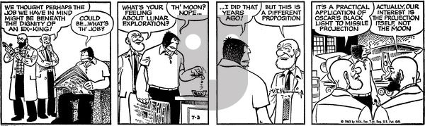 Alley Oop on Wednesday July 3, 1963 Comic Strip