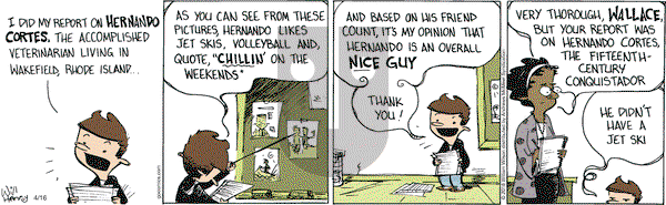 Wallace the Brave on Monday April 16, 2018 Comic Strip