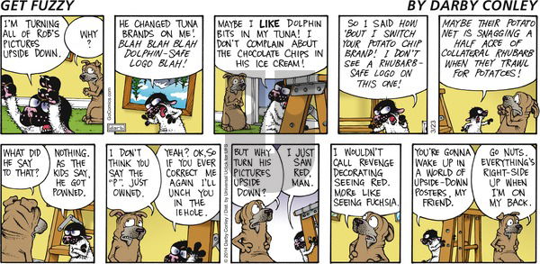 Get Fuzzy on Sunday March 23, 2014 Comic Strip