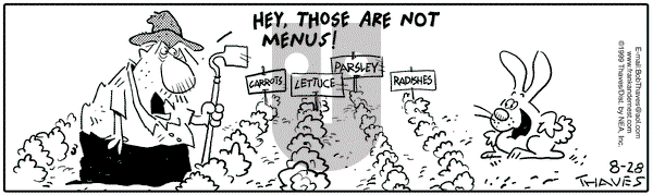 Frank and Ernest on Saturday August 28, 1999 Comic Strip