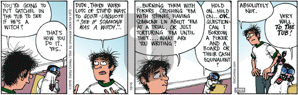 Get Fuzzy on Monday October 15, 2012 Comic Strip
