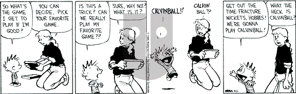 Calvin and Hobbes - Thursday September 7, 1995 Comic Strip