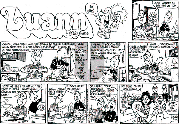 Luann on Wednesday February 19, 1992 Comic Strip