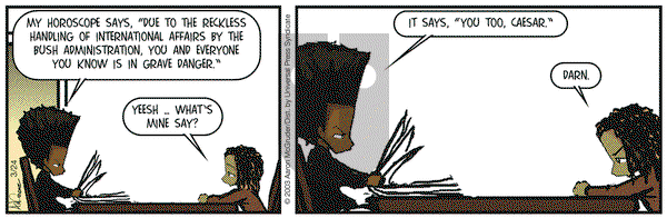 The Boondocks on Monday March 24, 2003 Comic Strip