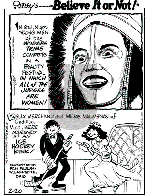 Ripley's Believe It or Not on Friday February 20, 2004 Comic Strip