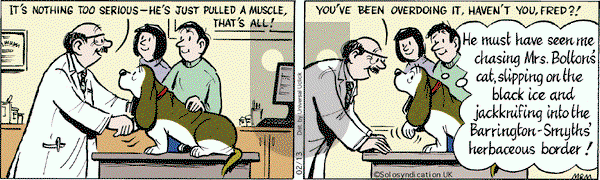 Fred Basset - Thursday February 13, 2014 Comic Strip