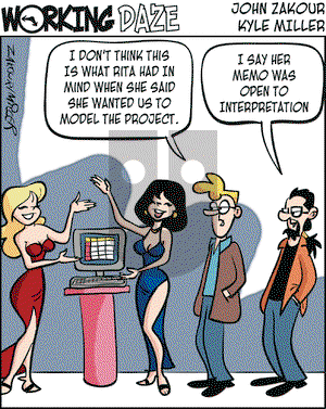Working Daze on Tuesday April 5, 2005 Comic Strip