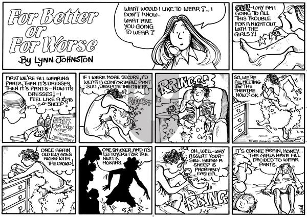 For Better or For Worse on Sunday July 13, 1980 Comic Strip