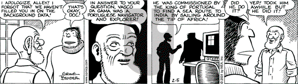 Alley Oop on Monday February 5, 2001 Comic Strip
