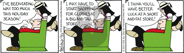 The Born Loser on Monday December 12, 2011 Comic Strip