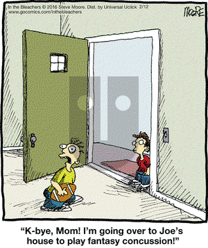 In the Bleachers on Friday February 12, 2016 Comic Strip