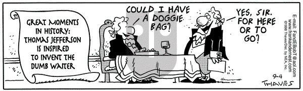 Frank and Ernest on Friday September 4, 1998 Comic Strip