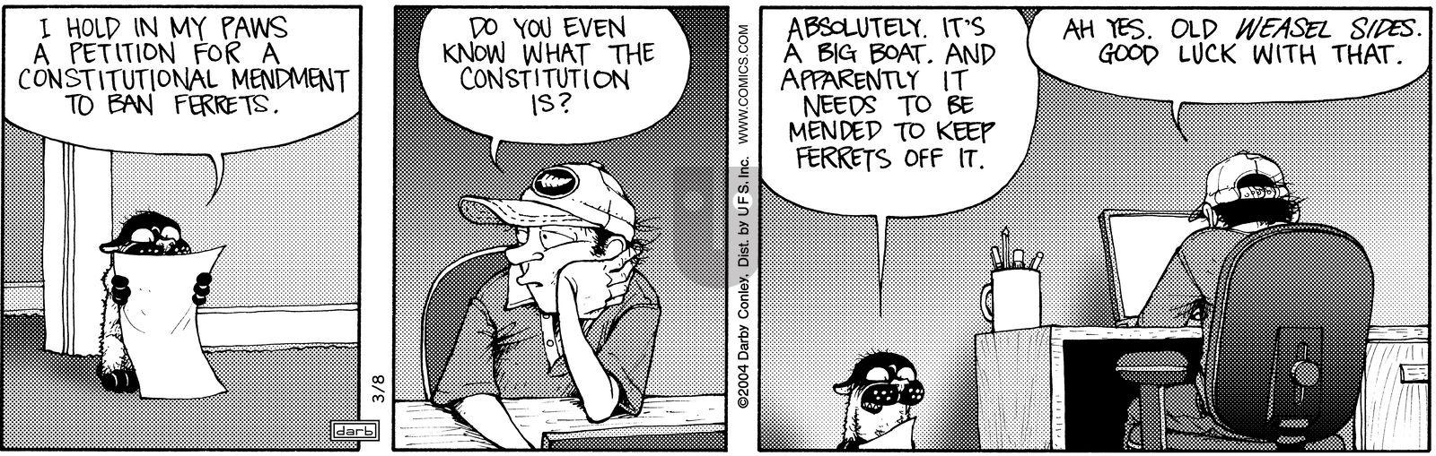 Get Fuzzy - Monday March 8, 2004 Comic Strip