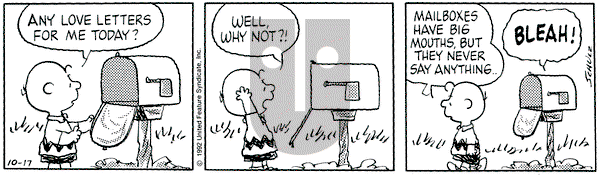 Peanuts on Friday August 27, 1993 Comic Strip
