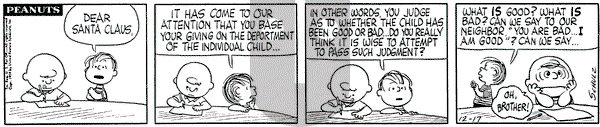 Peanuts on Thursday December 17, 1959 Comic Strip