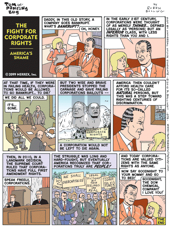 Tom the Dancing Bug on Saturday February 6, 2010 Comic Strip