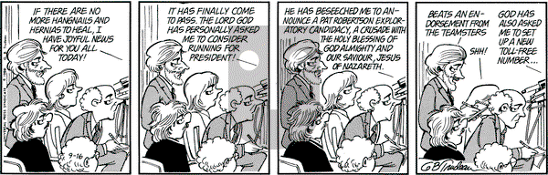 Doonesbury on Tuesday September 16, 1986 Comic Strip