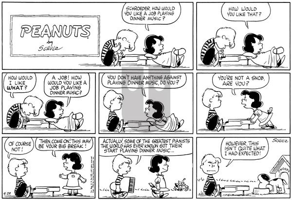 Peanuts on Sunday April 29, 1962 Comic Strip