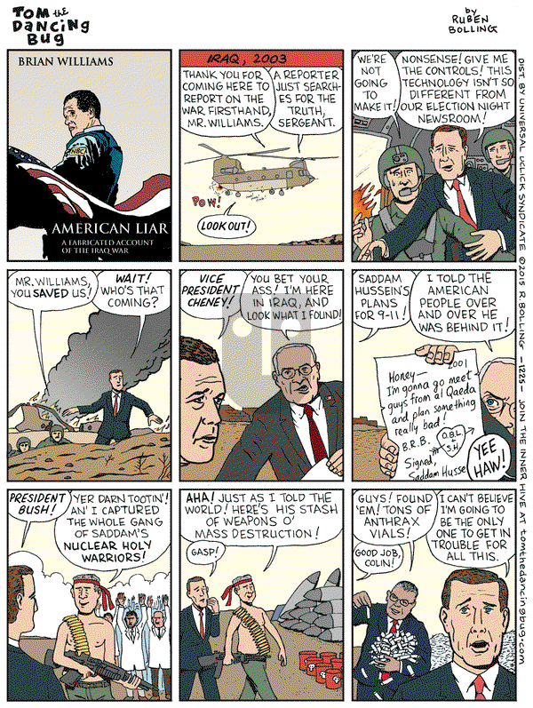 Tom the Dancing Bug on Friday February 13, 2015 Comic Strip