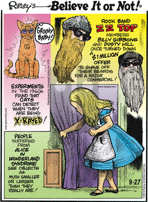 Ripley's Believe It or Not on Friday September 27, 2013 Comic Strip