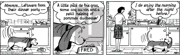Fred Basset on Saturday October 5, 2002 Comic Strip