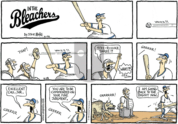 In the Bleachers on Sunday June 28, 1998 Comic Strip
