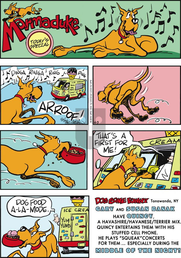 Marmaduke on Sunday April 3, 2016 Comic Strip