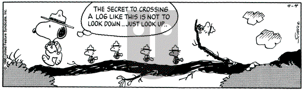 Peanuts on Wednesday April 4, 1990 Comic Strip