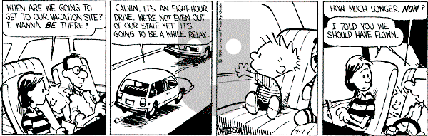 Calvin and Hobbes - Monday July 7, 1986 Comic Strip