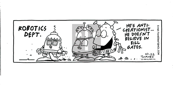 Frank and Ernest - Saturday October 22, 1994 Comic Strip