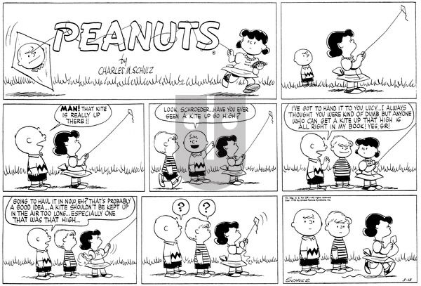 Peanuts on Sunday March 13, 1955 Comic Strip