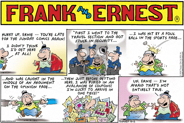 Frank and Ernest on Sunday October 8, 2006 Comic Strip