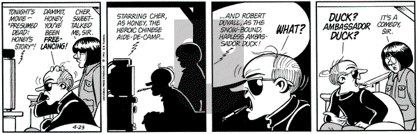 Doonesbury on Friday April 23, 1993 Comic Strip