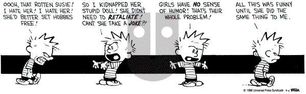 Calvin and Hobbes on Tuesday September 4, 1990 Comic Strip