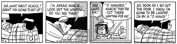 Peanuts on Tuesday September 6, 1983 Comic Strip