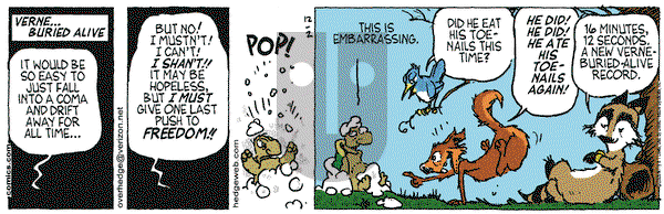 Over the Hedge on Saturday December 2, 2006 Comic Strip