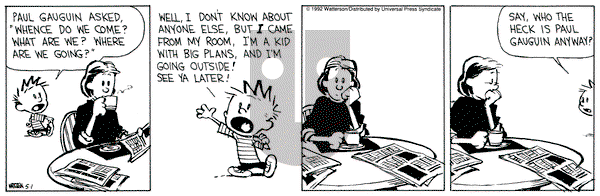 Calvin and Hobbes on Friday May 1, 1992 Comic Strip