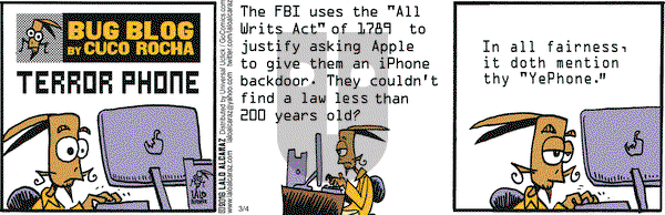 La Cucaracha on Friday March 4, 2016 Comic Strip