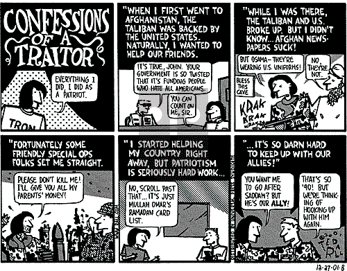 Ted Rall on Saturday December 29, 2001 Comic Strip