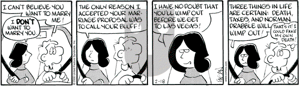 Drabble on Friday February 18, 2000 Comic Strip
